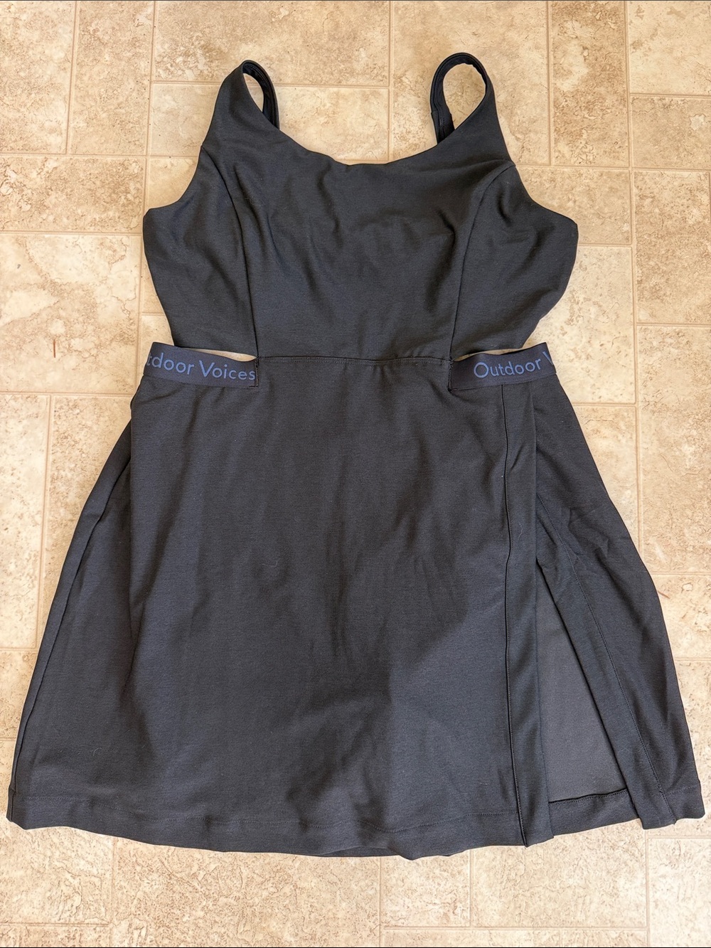 Outdoor Voices Black Active Dress with Branded Waistband